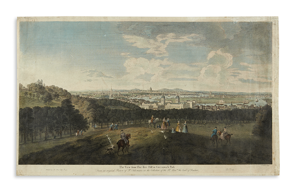 (LONDON.) Tillemans, Peter, after. The View from One-Tree Hill in Greenwich Park.